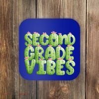Friday Teacher Second 2Nd Grade Level Cactus Vibes Boho Team Gift Coaster thumb 0