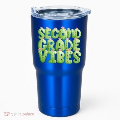 Friday Teacher Second 2Nd Grade Level Cactus Vibes Boho Team Gift Tumbler