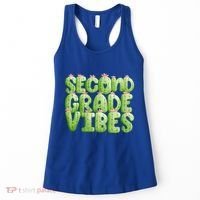 Friday Teacher Second 2Nd Grade Level Cactus Vibes Boho Team Gift Women's Tank Top thumb 0