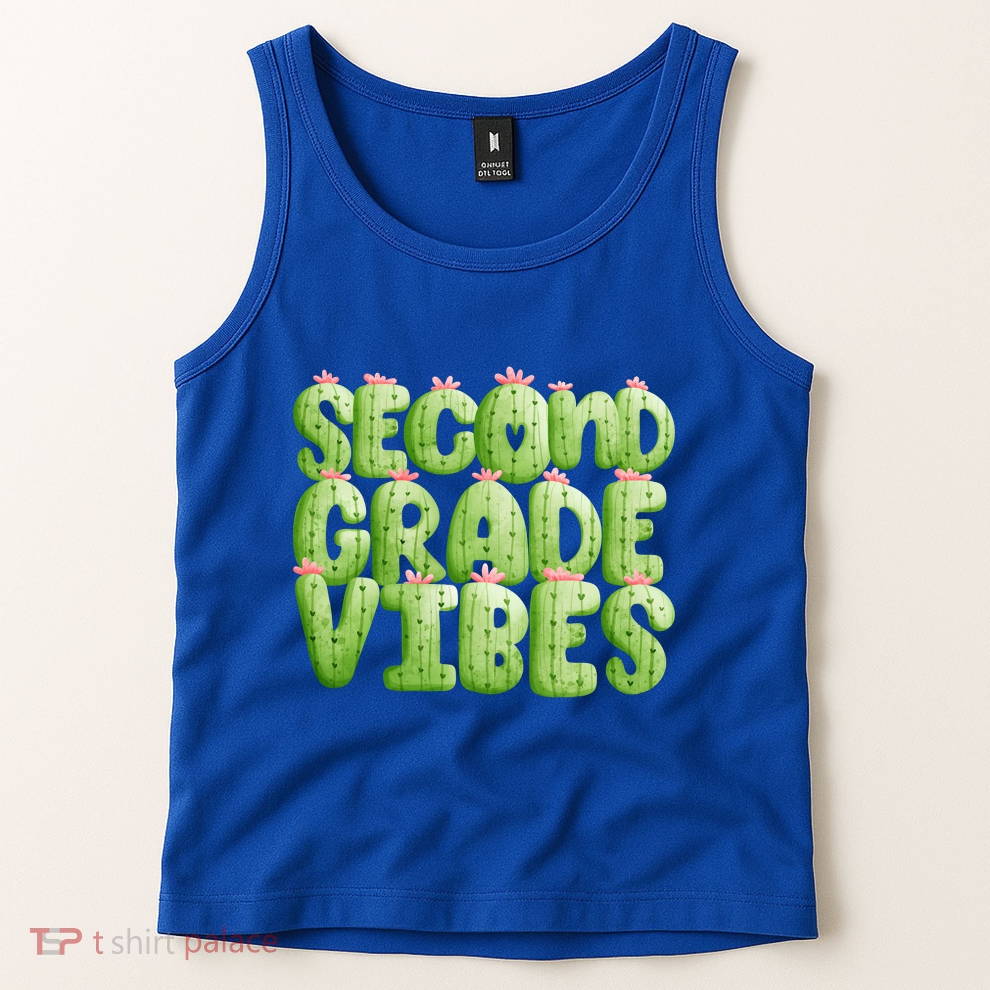 Friday Teacher Second 2Nd Grade Level Cactus Vibes Boho Team Gift Tank Top