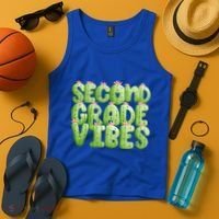 Friday Teacher Second 2Nd Grade Level Cactus Vibes Boho Team Gift Tank Top thumb 4