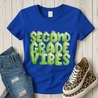 Friday Teacher Second 2Nd Grade Level Cactus Vibes Boho Team Gift Women's T-Shirt thumb 3