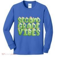 Friday Teacher Second 2Nd Grade Level Cactus Vibes Boho Team Gift Kids Long Sleeve Shirt thumb 0