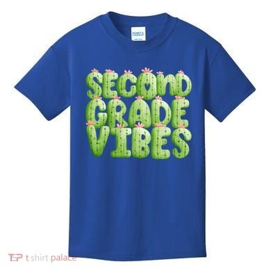 Friday Teacher Second 2Nd Grade Level Cactus Vibes Boho Team Gift Kids T-Shirt