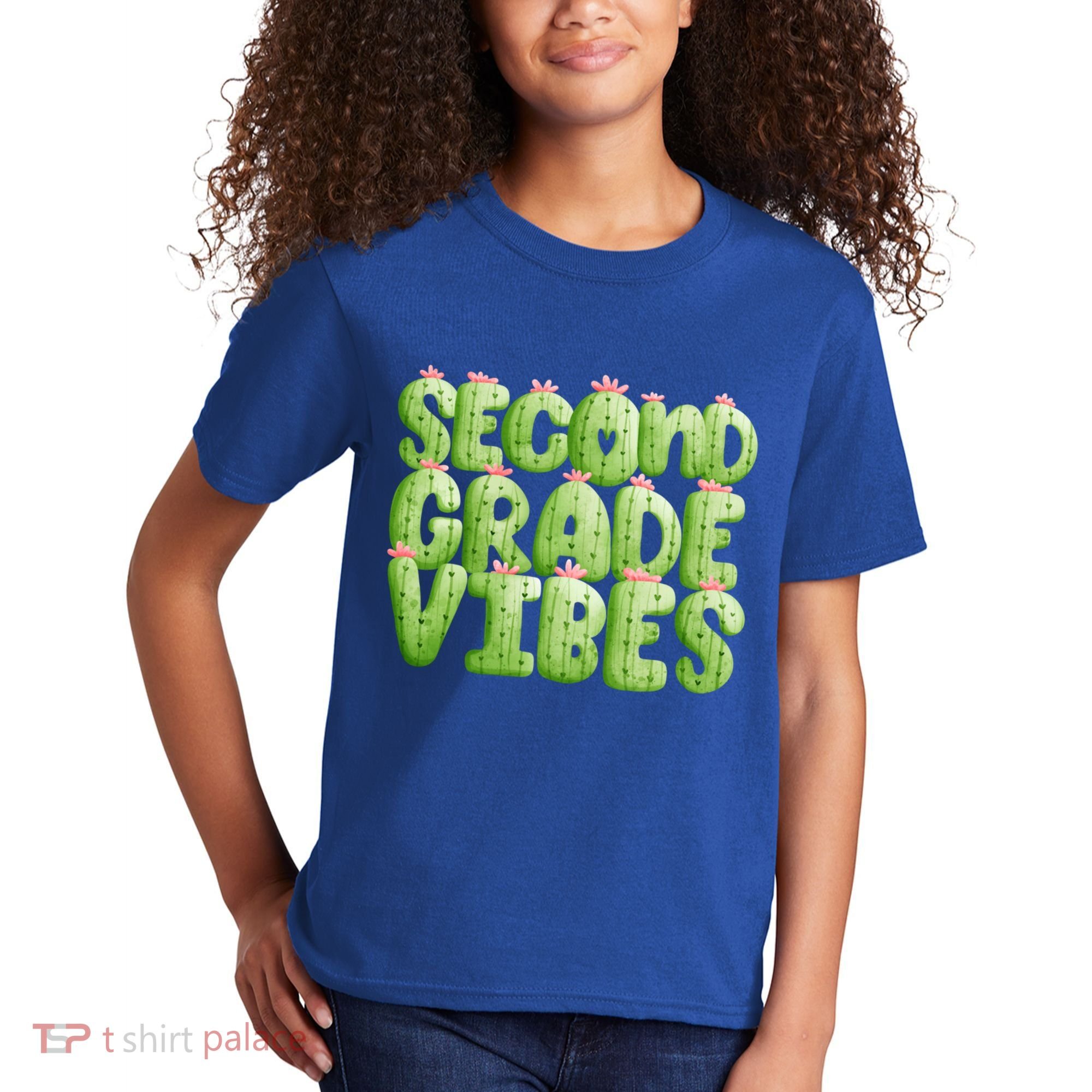 Friday Teacher Second 2Nd Grade Level Cactus Vibes Boho Team Gift Kids T-Shirt