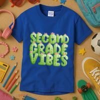 Friday Teacher Second 2Nd Grade Level Cactus Vibes Boho Team Gift Kids T-Shirt thumb 3