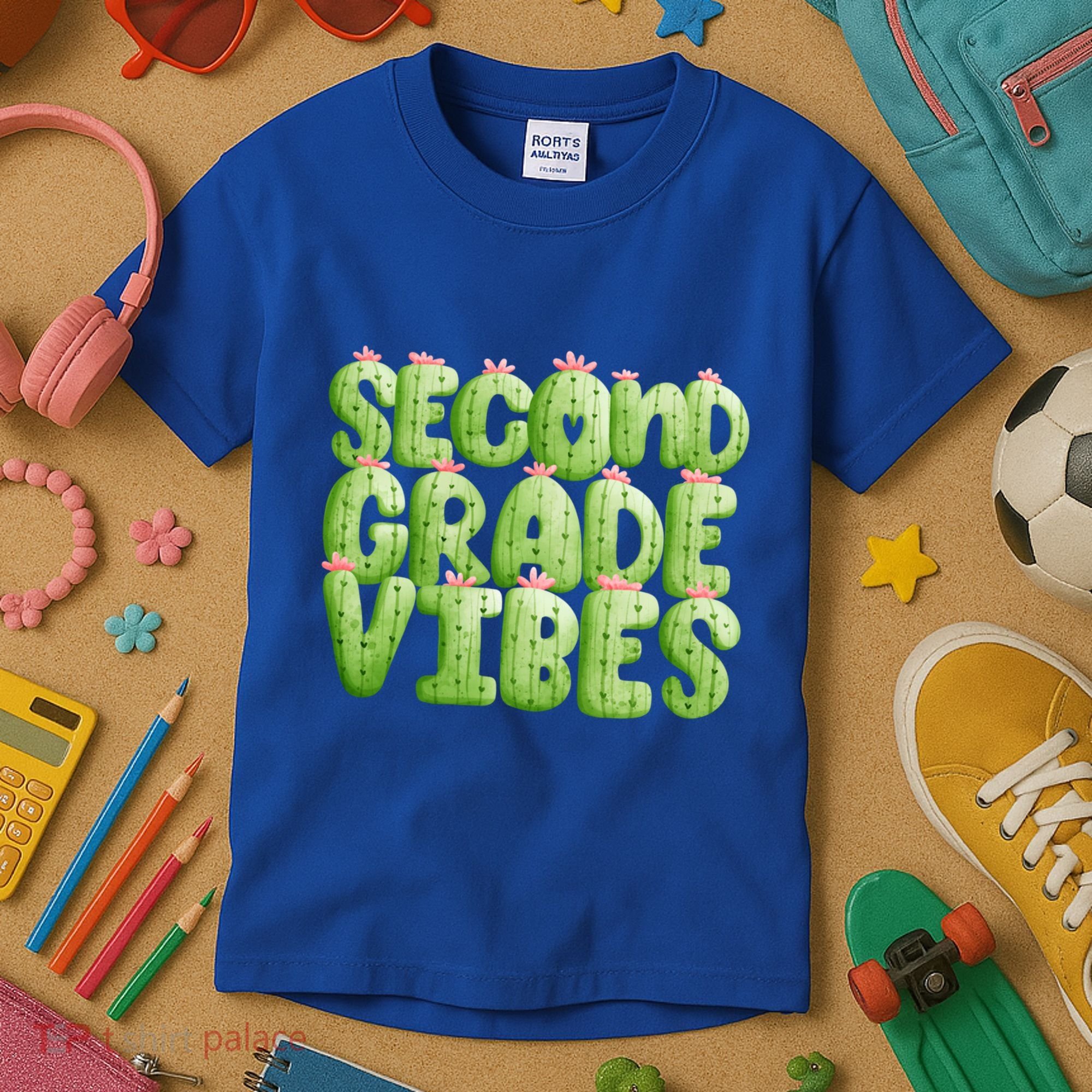 Friday Teacher Second 2Nd Grade Level Cactus Vibes Boho Team Gift Kids T-Shirt