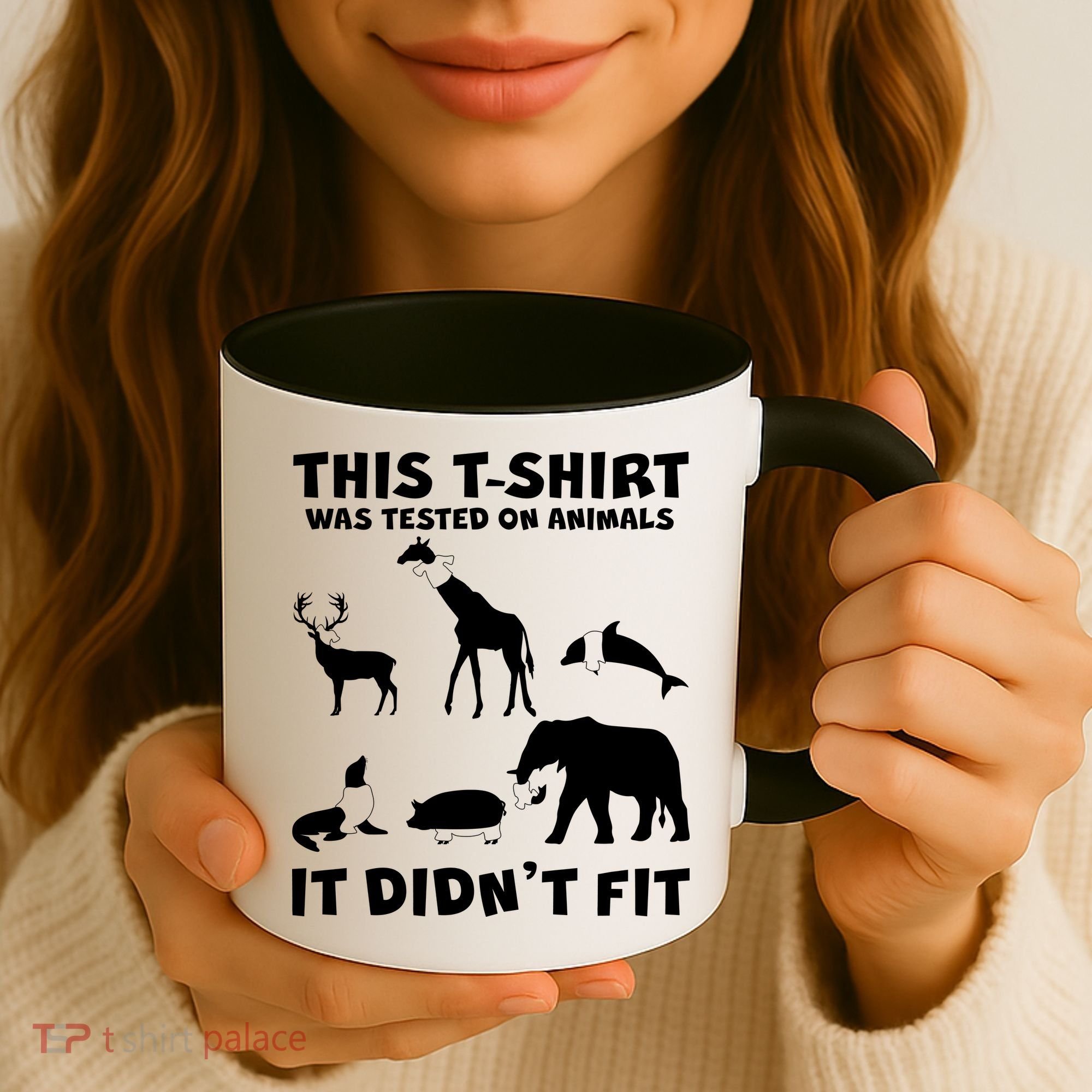 Funny This Shirt Was Tested On Animals It Didn't Fit Coffee Mug