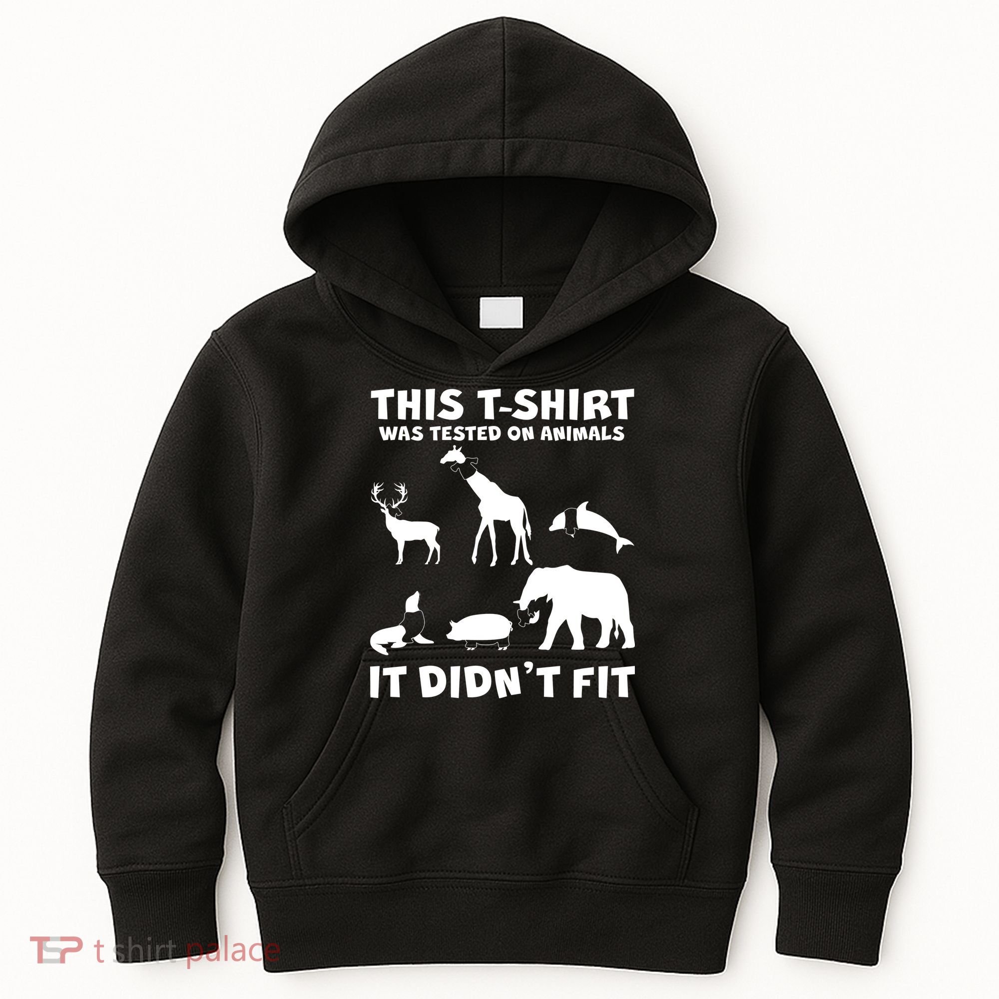 Funny This Shirt Was Tested On Animals It Didn't Fit Kids Hoodie