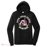 Funny Total Solar Eclipse April 8 2024 Sunglasses Cat Women's Hoodie thumb 0