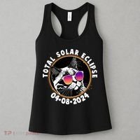 Funny Total Solar Eclipse April 8 2024 Sunglasses Cat Women's Tank Top thumb 3