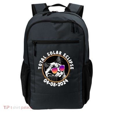 Funny Total Solar Eclipse April 8 2024 Sunglasses Cat Backpack