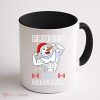 Frosty The Swoleman Bodybuilder Snowman Ugly Christmas Coffee Mug thumb 1