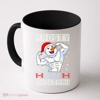 Frosty The Swoleman Bodybuilder Snowman Ugly Christmas Coffee Mug thumb 0