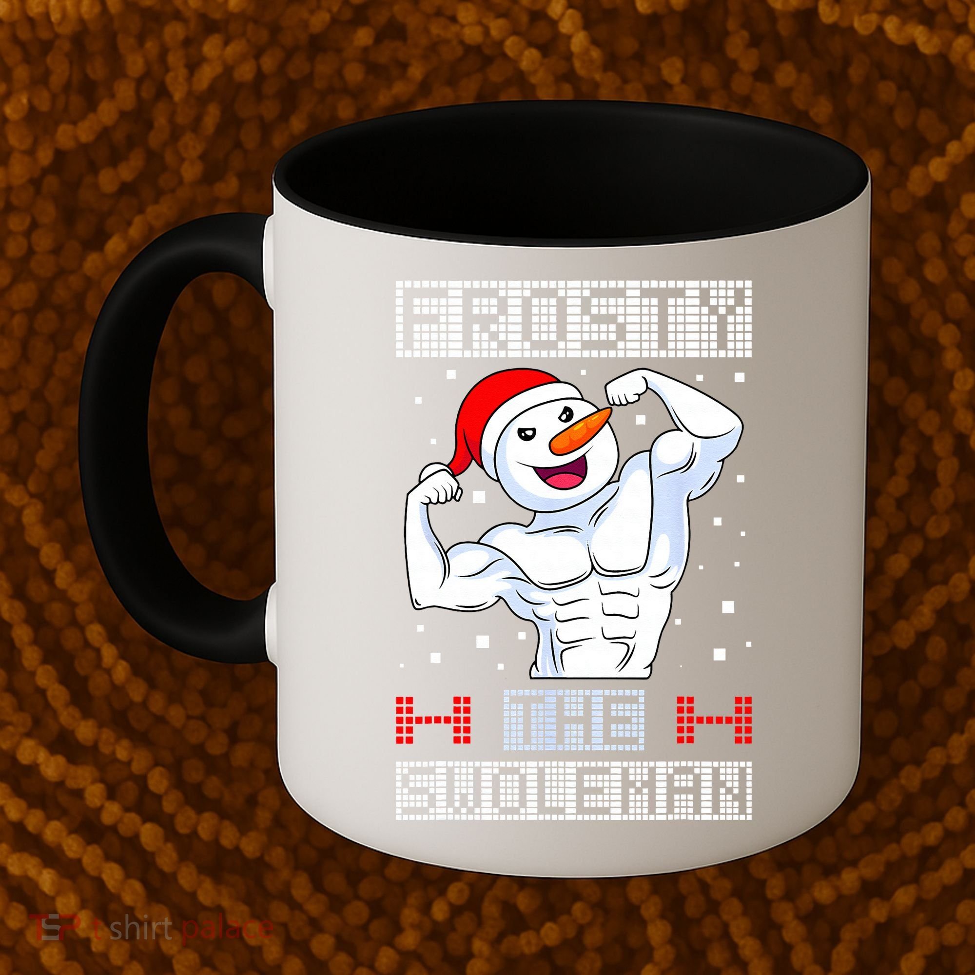 Frosty The Swoleman Bodybuilder Snowman Ugly Christmas Coffee Mug