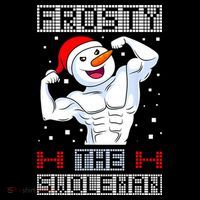 Frosty The Swoleman Bodybuilder Snowman Ugly Christmas Coffee Mug thumb 5