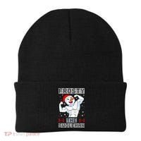 Frosty The Swoleman Bodybuilder Snowman Ugly Christmas Beanie thumb 0