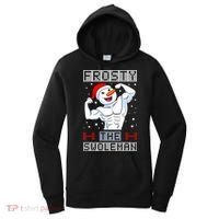 Frosty The Swoleman Bodybuilder Snowman Ugly Christmas Women's Hoodie thumb 0