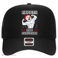 Frosty The Swoleman Bodybuilder Snowman Ugly Christmas Hat thumb 0