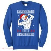 Frosty The Swoleman Bodybuilder Snowman Ugly Christmas Sweatshirt thumb 0