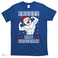 Frosty The Swoleman Bodybuilder Snowman Ugly Christmas T-Shirt thumb 0