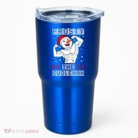 Frosty The Swoleman Bodybuilder Snowman Ugly Christmas Tumbler thumb 0