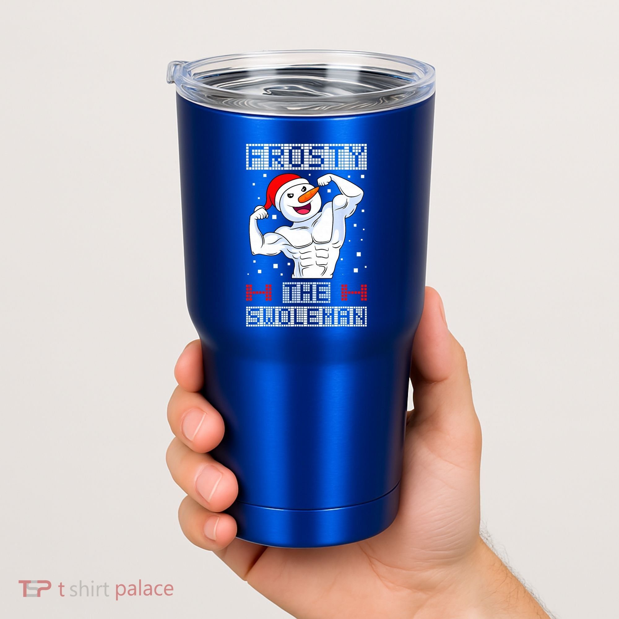Frosty The Swoleman Bodybuilder Snowman Ugly Christmas Tumbler