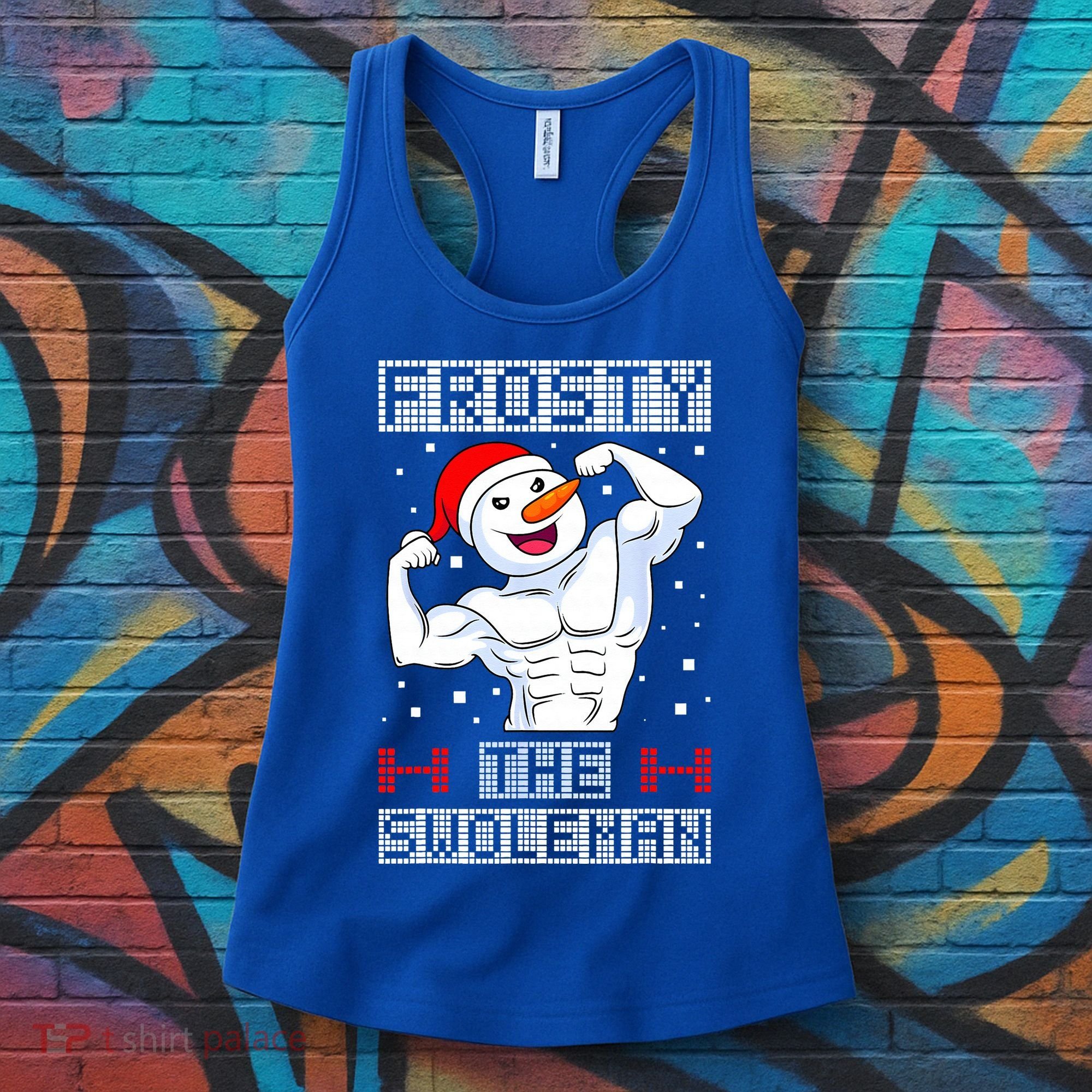 Frosty The Swoleman Bodybuilder Snowman Ugly Christmas Women's Tank Top