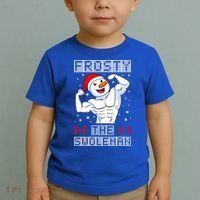 Frosty The Swoleman Bodybuilder Snowman Ugly Christmas Toddler T-Shirt thumb 2