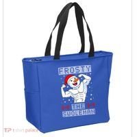 Frosty The Swoleman Bodybuilder Snowman Ugly Christmas Tote Bag thumb 2