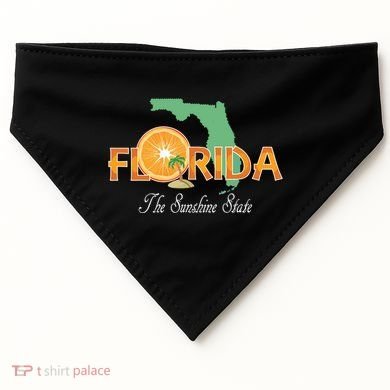 Florida The Sunshine State Fl Souvenir USA-Made Doggie Bandana