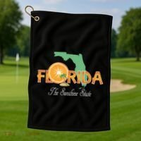 Florida The Sunshine State Fl Souvenir Golf Towel thumb 1
