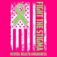 Fight The Stigma Mental Health Awareness Distressed USA Flag T-Shirt thumb 7