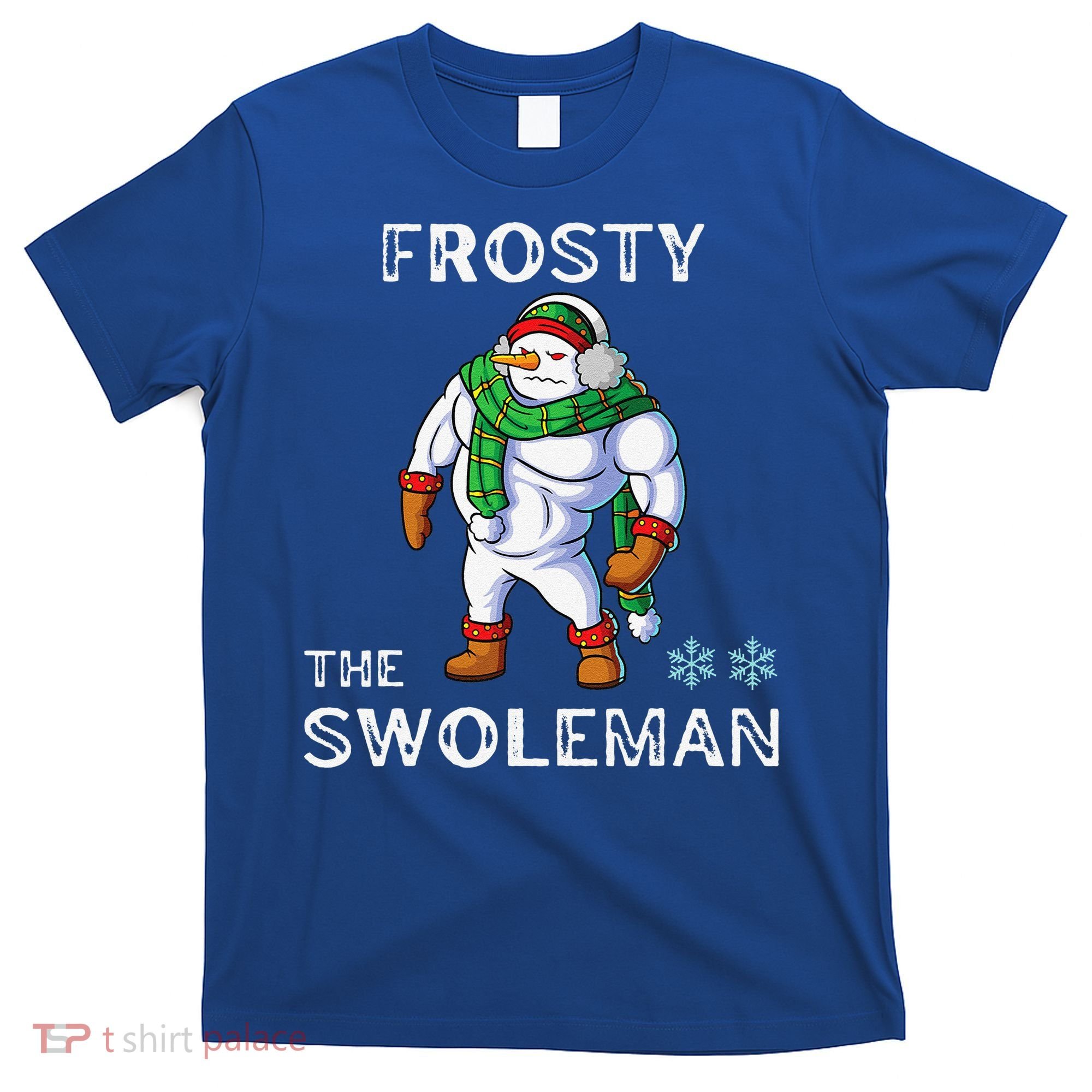 Frosty The Swoleman Funny Fitness Gym Training Christmas T-Shirt