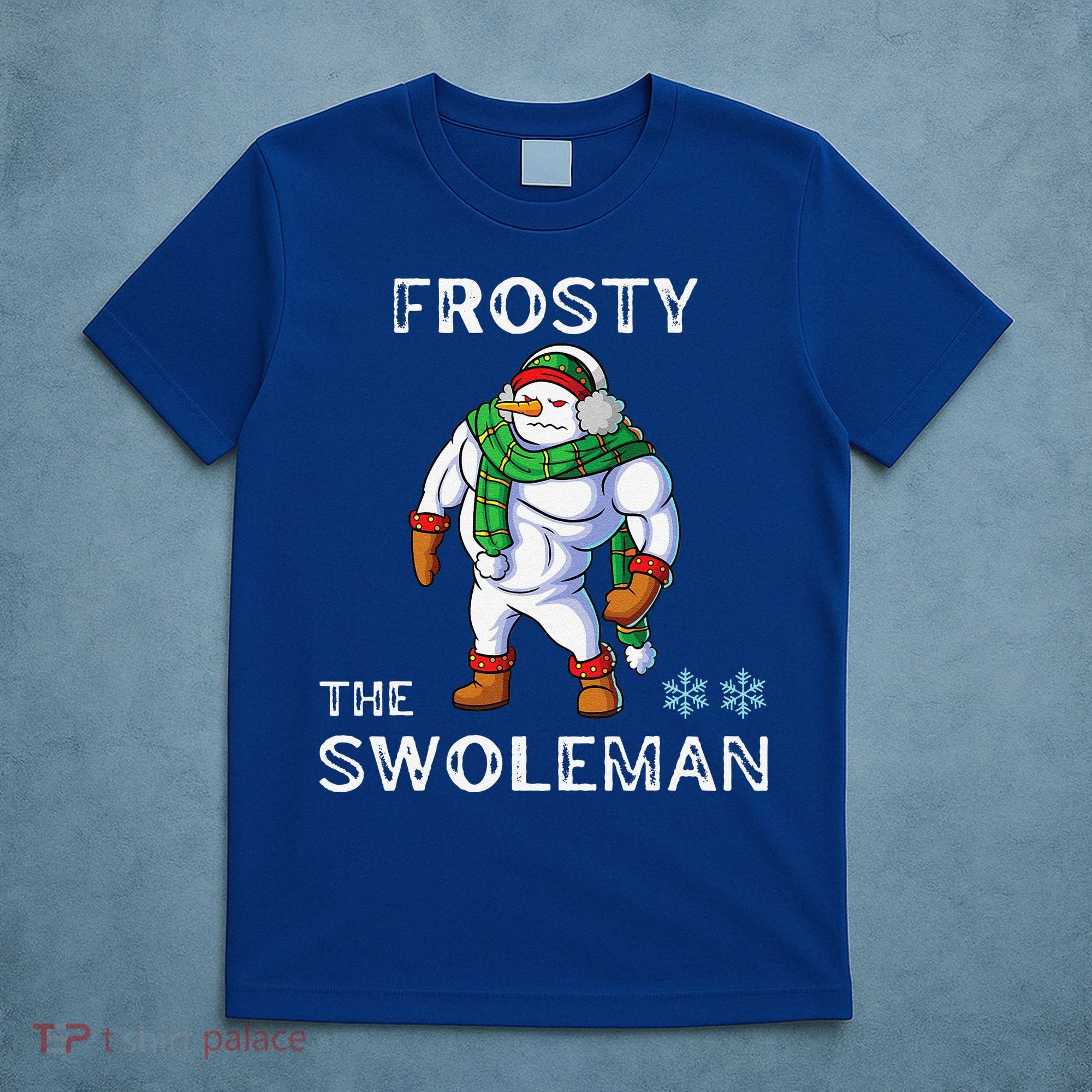 Frosty The Swoleman Funny Fitness Gym Training Christmas T-Shirt