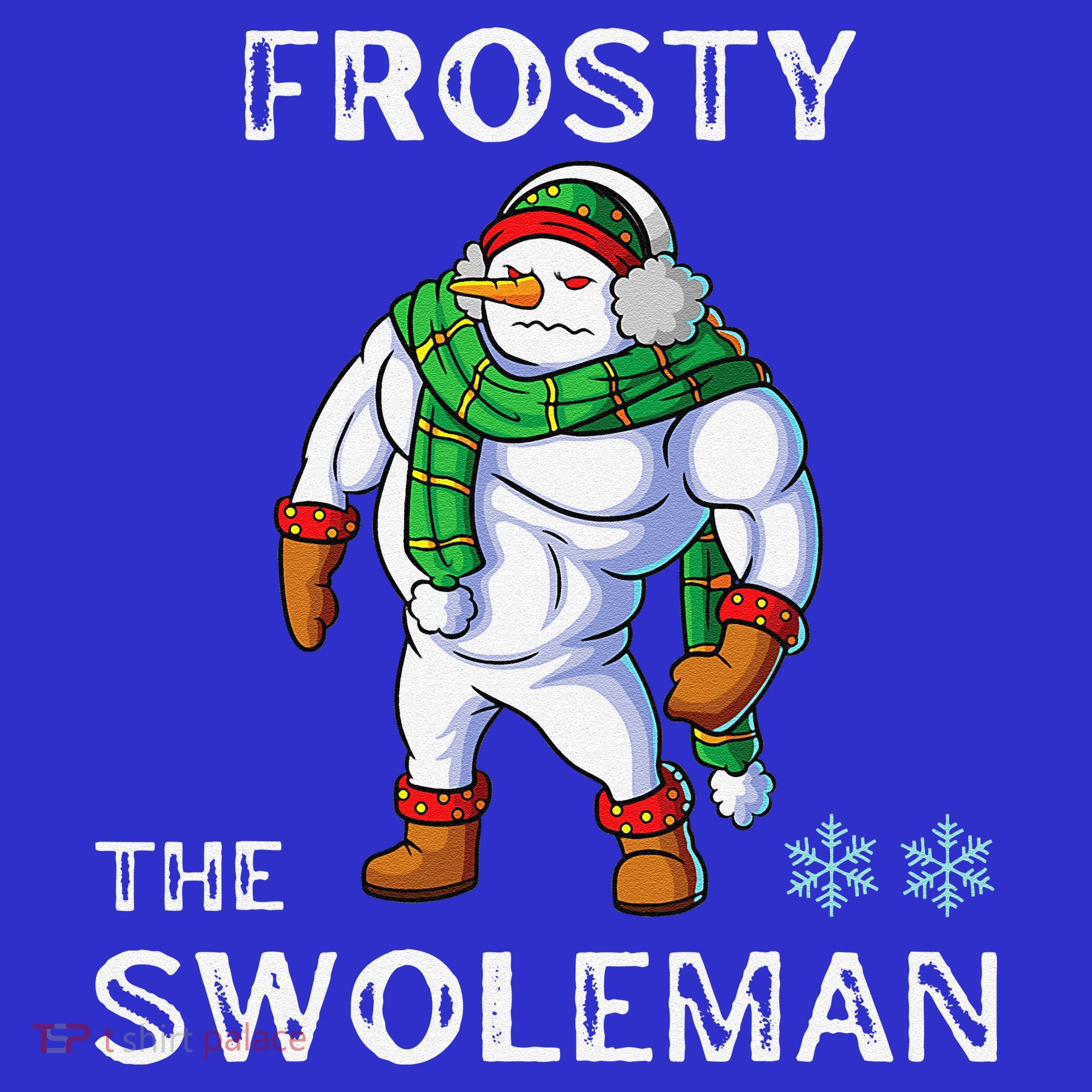 Frosty The Swoleman Funny Fitness Gym Training Christmas T-Shirt