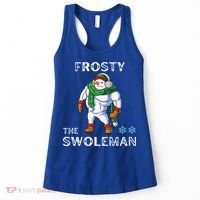 Frosty The Swoleman Funny Fitness Gym Training Christmas Women's Tank Top thumb 0
