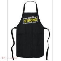 Funny The Sarcasm Is Strong With This One Sarcastic Spoof Apron thumb 0