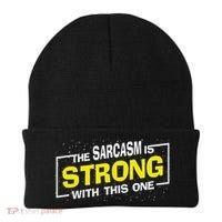 Funny The Sarcasm Is Strong With This One Sarcastic Spoof Beanie thumb 0