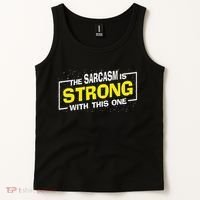 Funny The Sarcasm Is Strong With This One Sarcastic Spoof Tank Top thumb 2