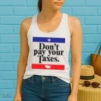 Funny Tax Season Dont Pay Your Taxes Usa Map Women's Tank Top thumb 2