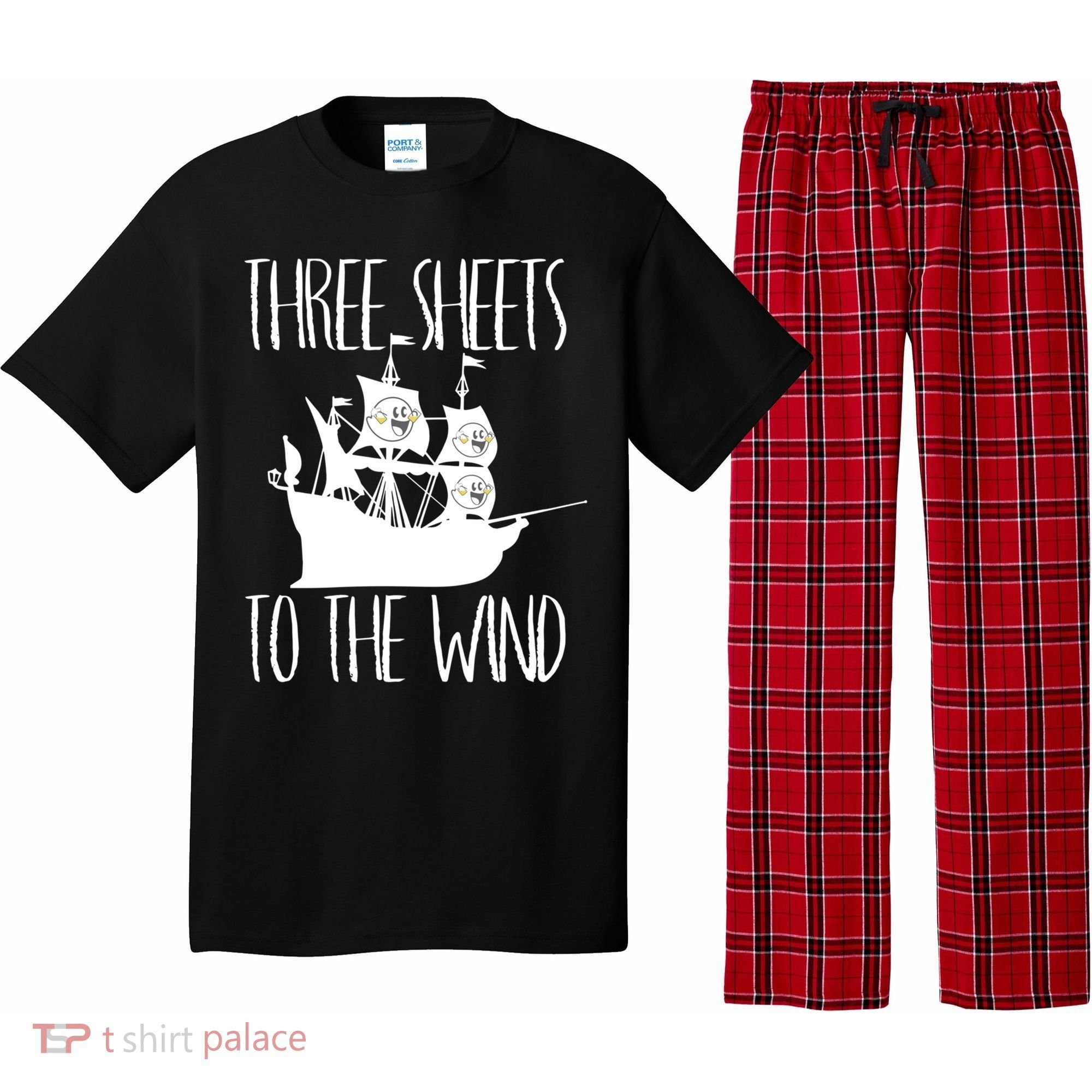 Funny Three Sheets To The Wind Booze Ing Ghost Gift Pajama Set