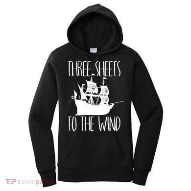 Funny Three Sheets To The Wind Booze Ing Ghost Gift Women's Hoodie