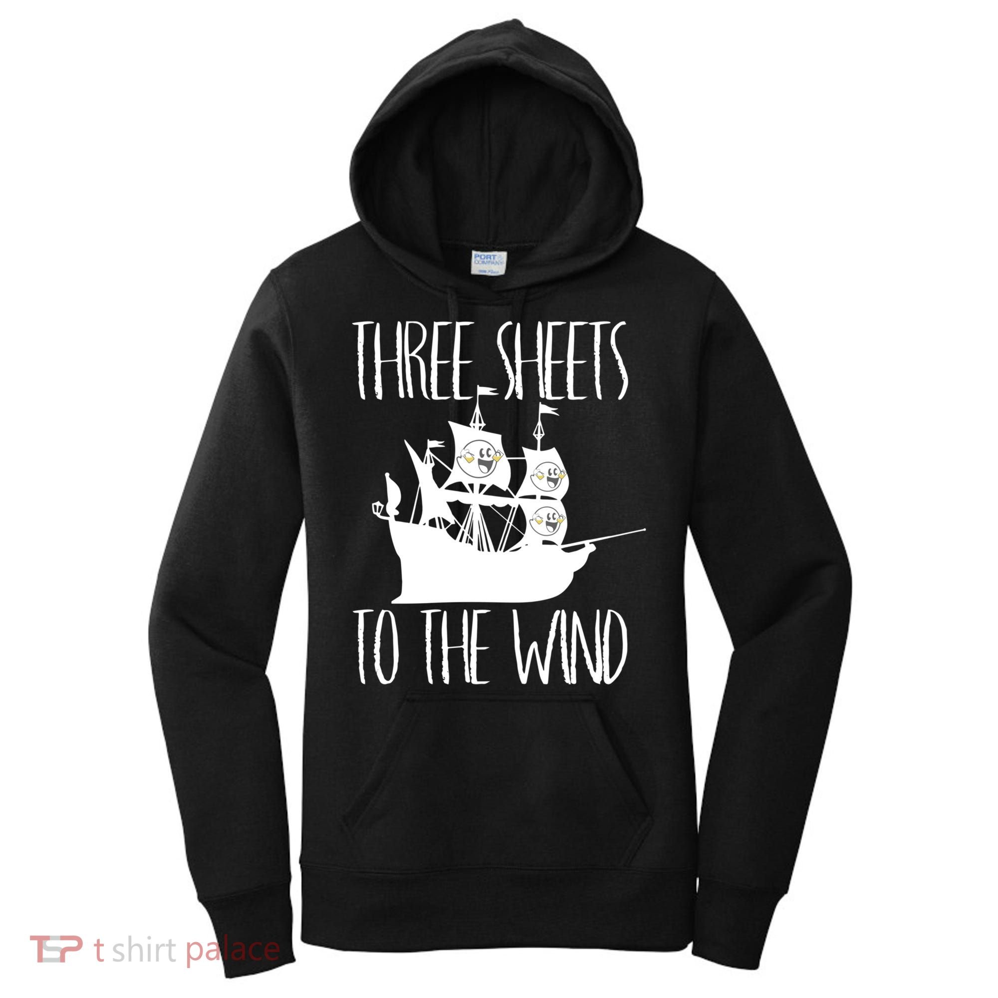 Funny Three Sheets To The Wind Booze Ing Ghost Gift Women's Hoodie