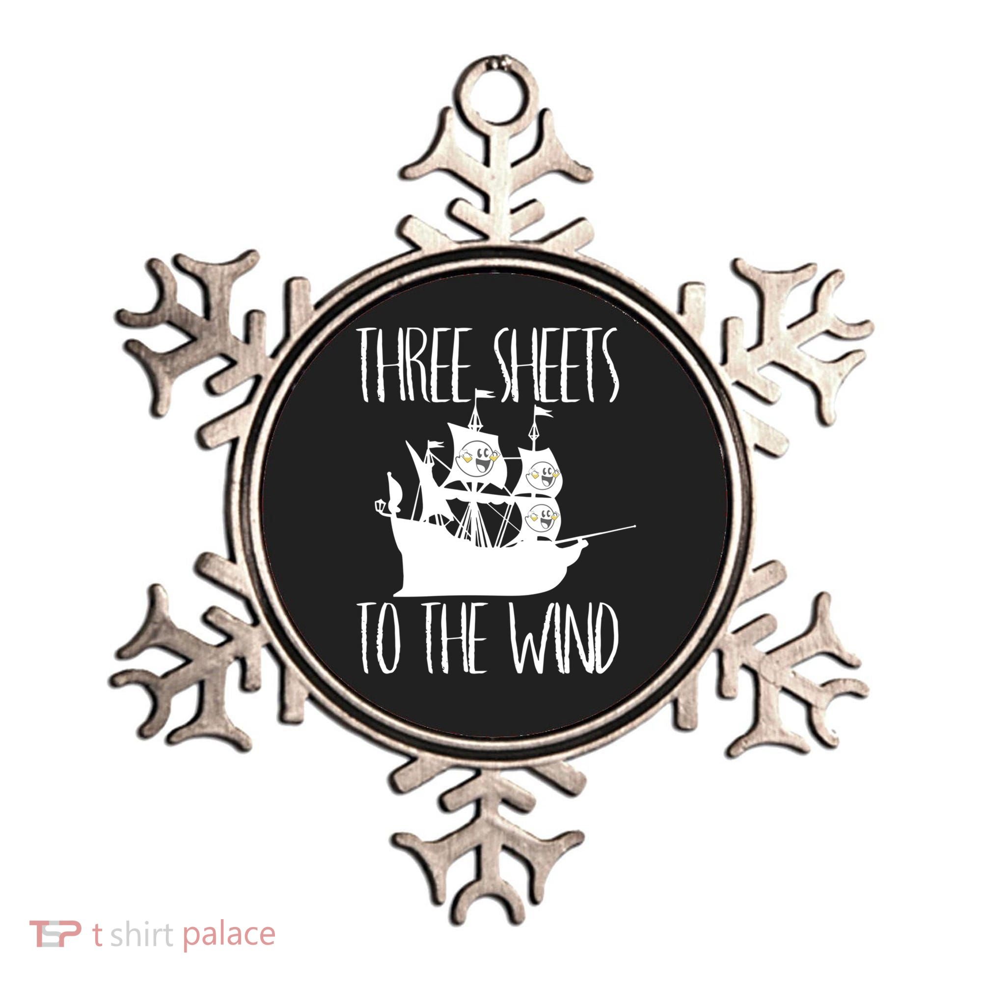 Funny Three Sheets To The Wind Booze Ing Ghost Gift Ornament
