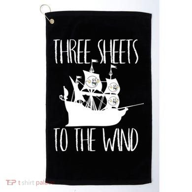 Funny Three Sheets To The Wind Booze Ing Ghost Gift Golf Towel