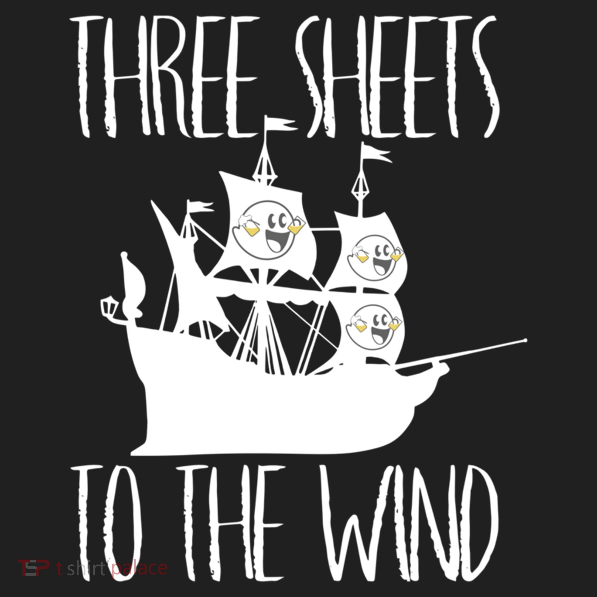 Funny Three Sheets To The Wind Booze Ing Ghost Gift Golf Towel
