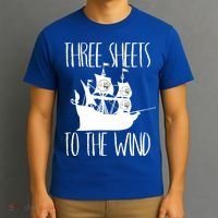 Funny Three Sheets To The Wind Booze Ing Ghost Gift T-Shirt thumb 3