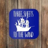 Funny Three Sheets To The Wind Booze Ing Ghost Gift Coaster thumb 0