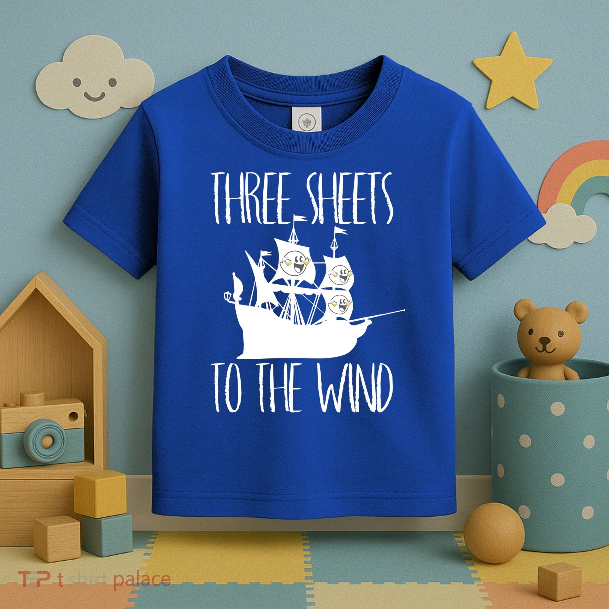 Funny Three Sheets To The Wind Booze Ing Ghost Gift Toddler T-Shirt